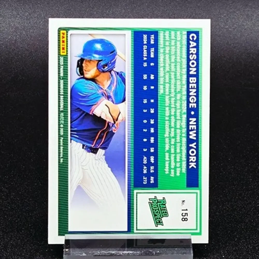 Carson Benge Red 067/299 Prizm Rated Prospect RC New York Mets Top Prospect - Picture 8 of 8